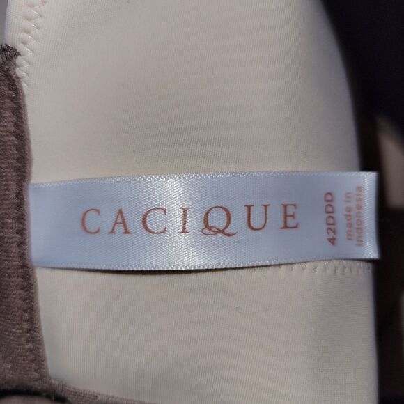 Cacique brown bra size 42 DDD. Invisible lace backsmoother Balconette bra. ^ - Picture 4 of 5